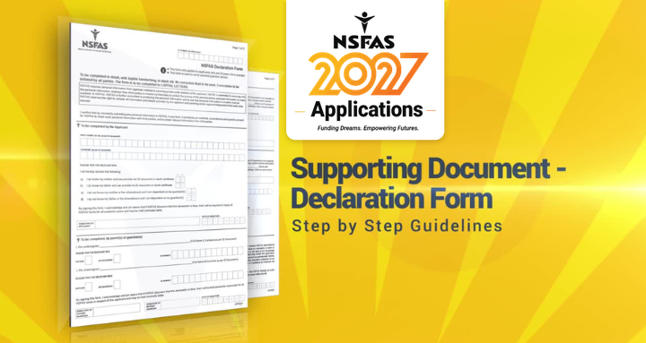 NSFAS 2025 Application Declaration Form ; NSFAS Appication video