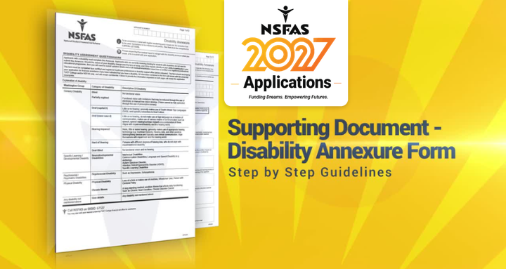 NSFAS 2027 Application Disability Annexure Video; NSFAS Appication video